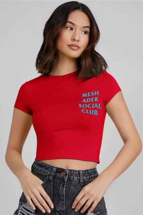 Red Spider Web Crop Top