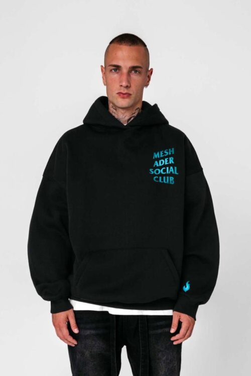 Black Azure Blue Hoodie