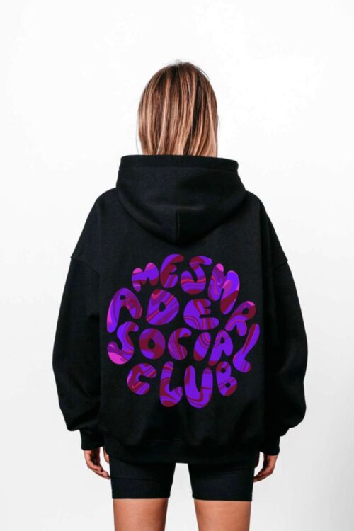 Black Purple Lantana Hoodie