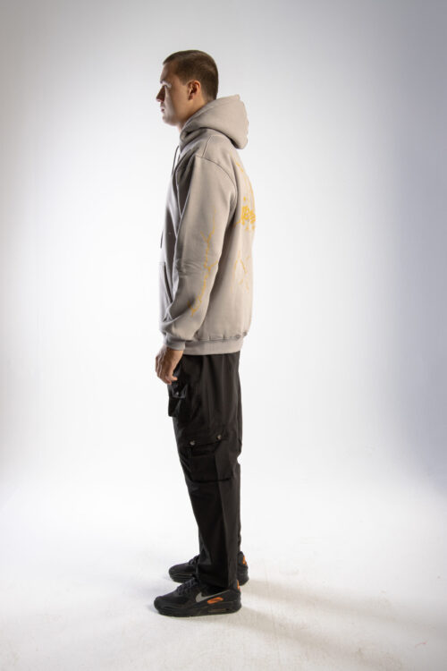 Ash Grey/Gold Storm Hoodie