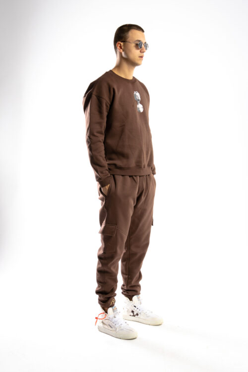 Brown Yawn Crewneck