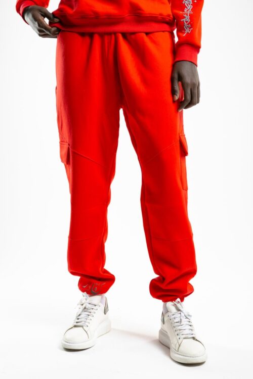 Red Sweat Pants Cargo