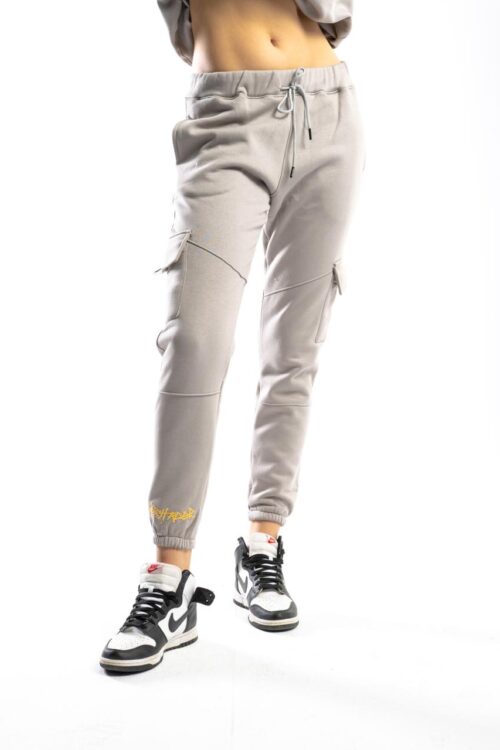 Beige Sweat Pants Cargo