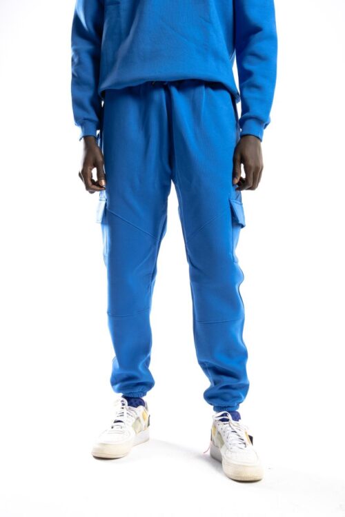 Blue Sweat Pants Cargo