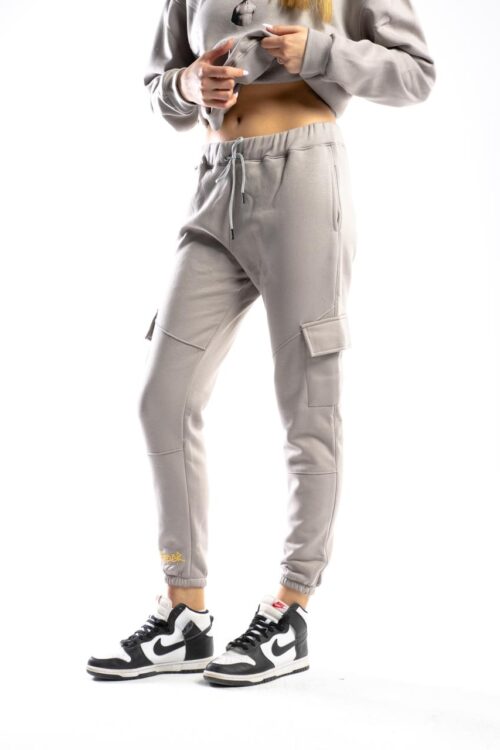 Beige Sweat Pants Cargo