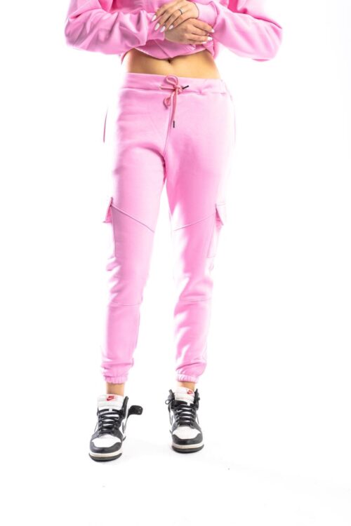 Pink Sweat Pants Cargo