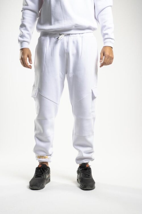 White Sweat Pants Cargo